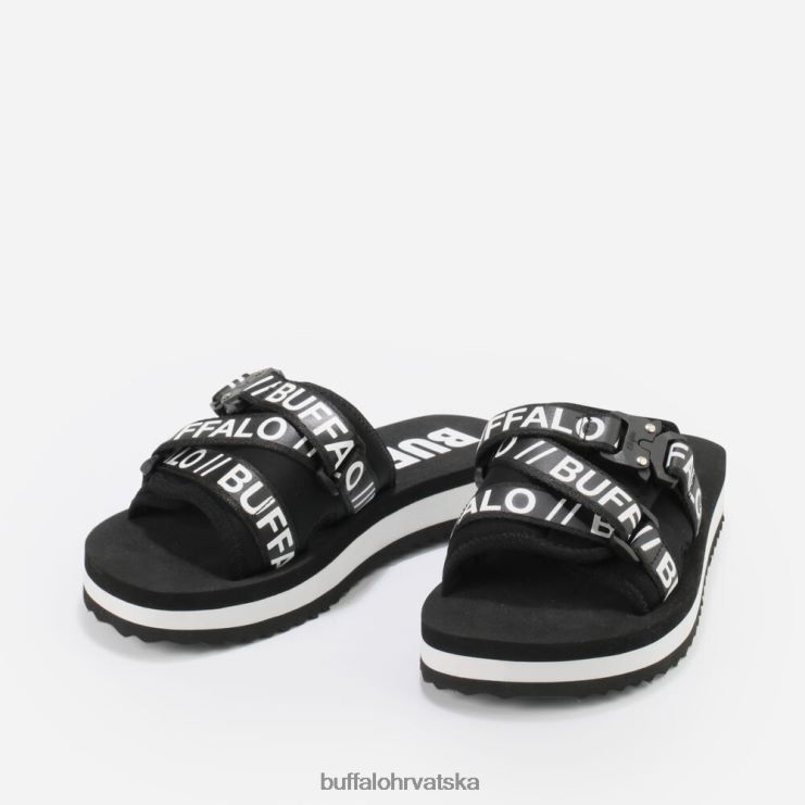 crno Buffalo kadulja klizne sandale s platformom veganske |slajdova TDD6T863